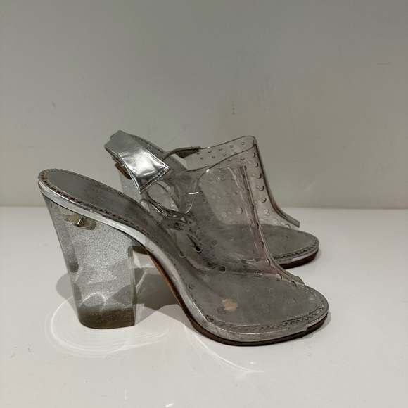 Chanel Transparent Heels with Silver Accents - Picture 3 of 4
